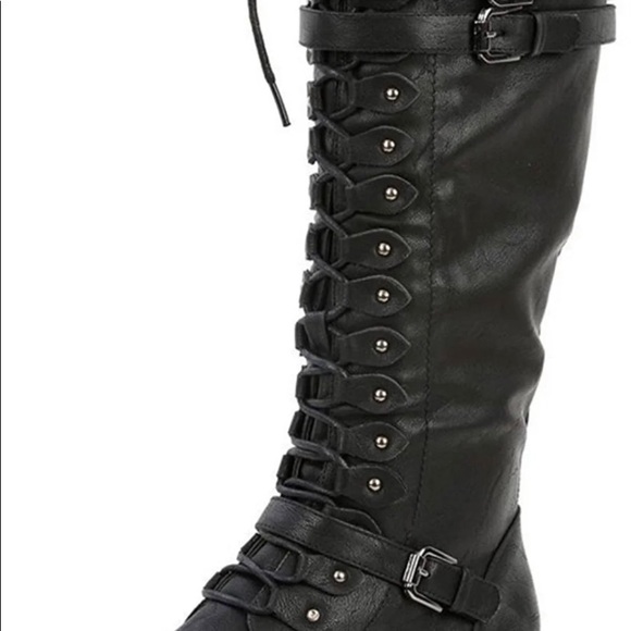Knee high combat boots - Picture 3 of 3